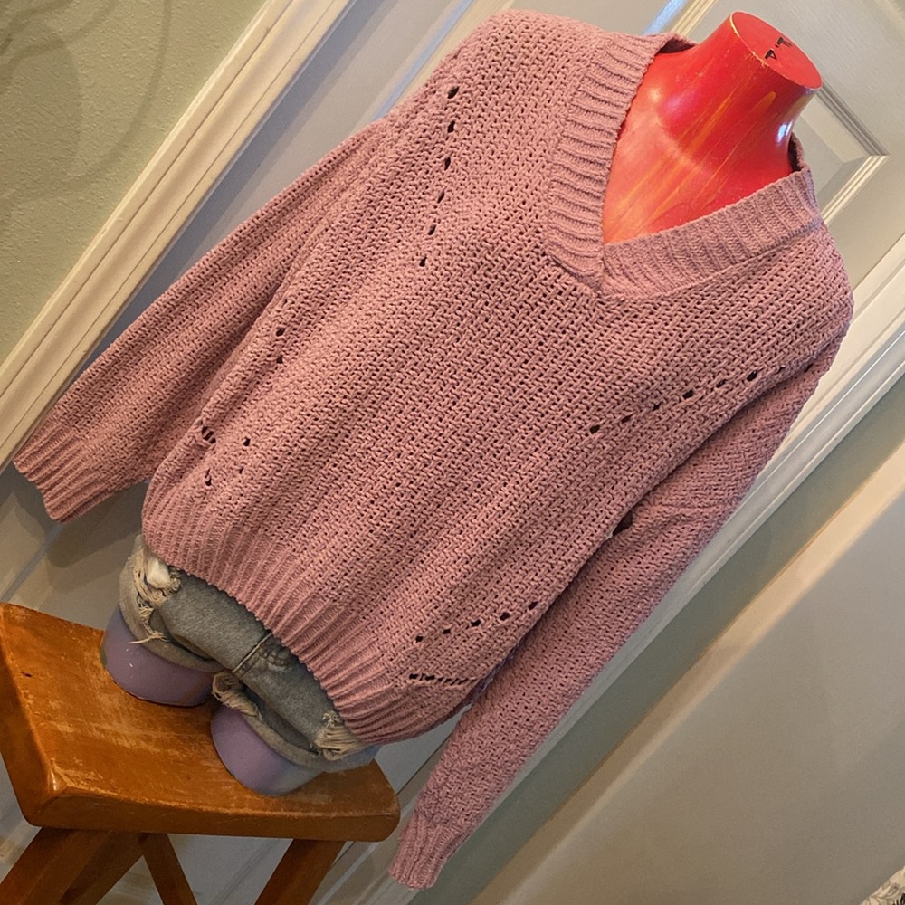 Sweet Wanderer Chunky Kawaii Cute V-Neck Sweater